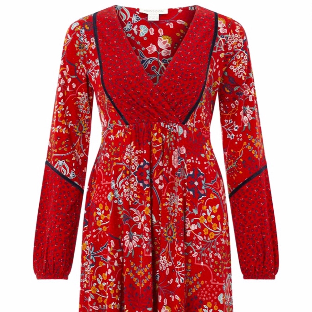 Monsoon Siobhan Printed Midi Dress